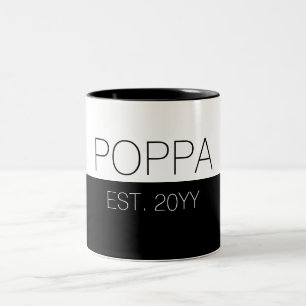 Poppa Vast geschenken voor vader Poppa Tweekleurige Koffiemok