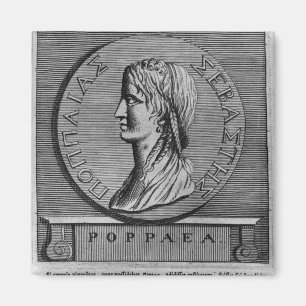Poppaea Sabina, gegraveerd na een Romeinse Magneet