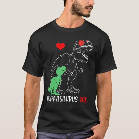 Poppasaurus Daddy Rex Autism Awareness Proud Dad T-shirt (Voorkant)