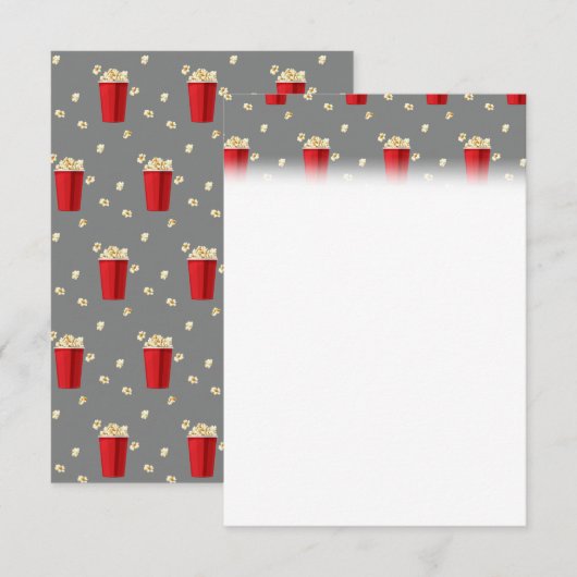 Popped Corn Cinema Food Save The Date (Voorkant / Achterkant)