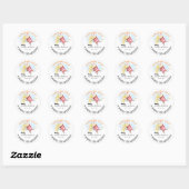 Popped The Question Popcorn & Boter Huwelijk Ronde Sticker (Vel)