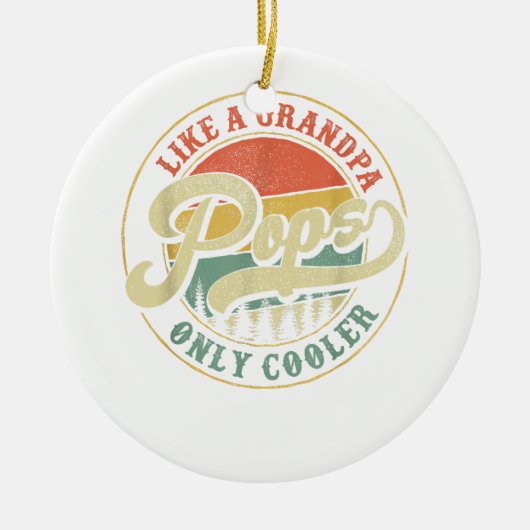 Poppen als een opa alleen cooler retro cadeau Popp Keramisch Ornament (Voorkant)