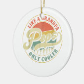 Poppen als een opa alleen cooler retro cadeau Popp Keramisch Ornament (Links)