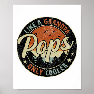 Poppen als een opa alleen koel Retro Fath Poster