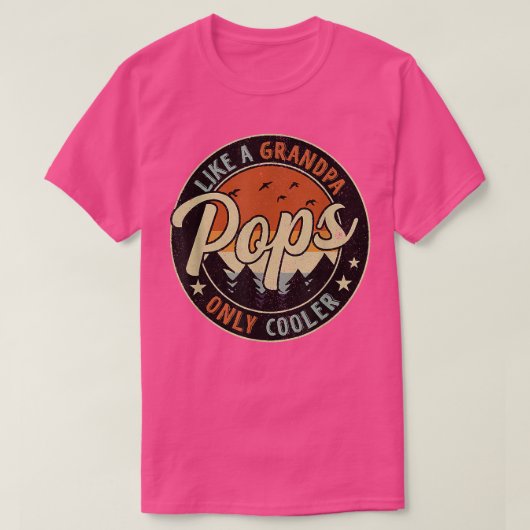 Poppen als een opa alleen koel  Retro Fath T-shirt (Design voorkant)