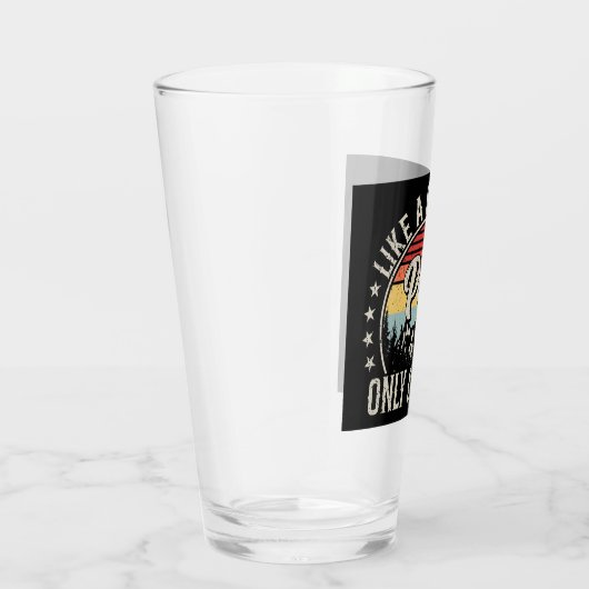 Poppen als een opa alleen koelere retro Drink Glas (Rechts)