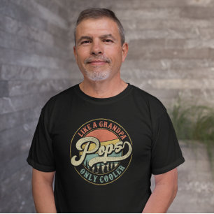 Poppen als opa alleen koeleraar Vintage Retro pap T-shirt