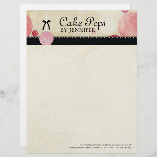 Poppen Bakery Letterhead Custom Briefhoofd (Voorkant / Achterkant)