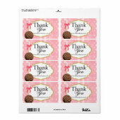 Poppen bakkerij bedankt etiket (Full Sheet)