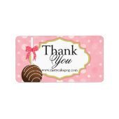 Poppen bakkerij bedankt etiket (Voorkant)