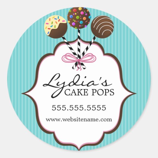 Poppen Bakkerij Doos Verzegeling Ronde Sticker (Voorkant)