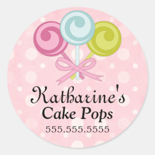 Poppen Bakkerij Doos Verzegeling Ronde Sticker