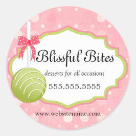 Poppen Bakkerij Doos Verzegeling Ronde Sticker