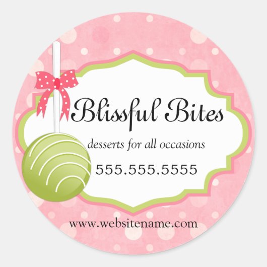 Poppen Bakkerij Doos Verzegeling Ronde Sticker (Voorkant)