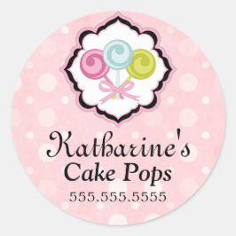 Poppen Bakkerij Doos Verzegeling Ronde Sticker