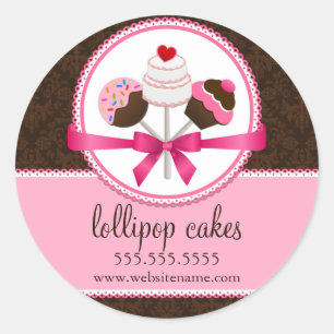 Poppen Bakkerij Doos Verzegeling Ronde Sticker
