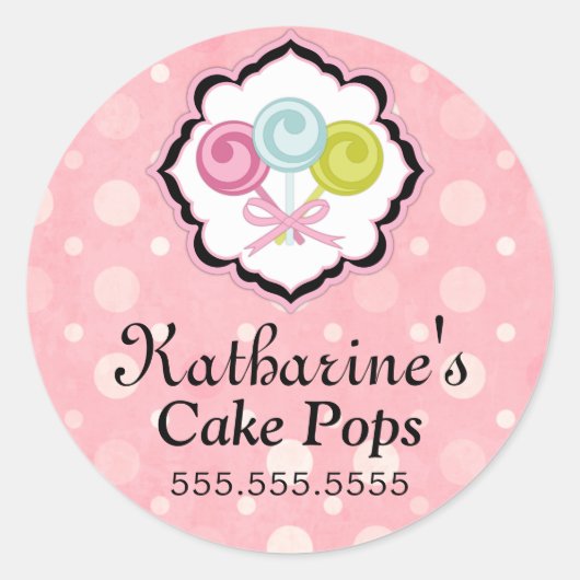 Poppen Bakkerij Doos Verzegeling Ronde Sticker (Voorkant)