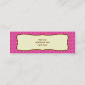 Poppen Bakkerij-Label/Visitekaartje Mini Visitekaartje (Achterkant)