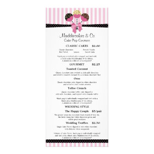 Poppen bakkerij op maat reclamekaart