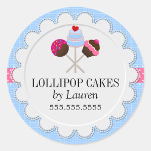 Poppen Bakkerij-Stickers Ronde Sticker