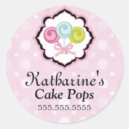 Poppen Bakkerij-Stickers Ronde Sticker