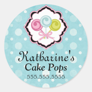Poppen Bakkerij-Stickers Ronde Sticker