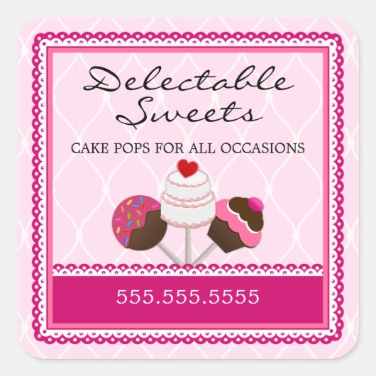 Poppen Bakkerij-Stickers Vierkante Sticker (Voorkant)