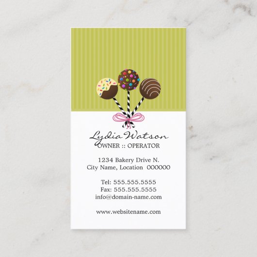 Poppen bakkerij visitekaartje (Achterkant)