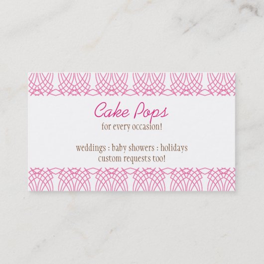 Poppen bakkerij: Visitekaartje (Achterkant)