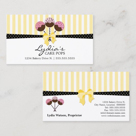 Poppen bakkerij visitekaartje (Voorkant / Achterkant)