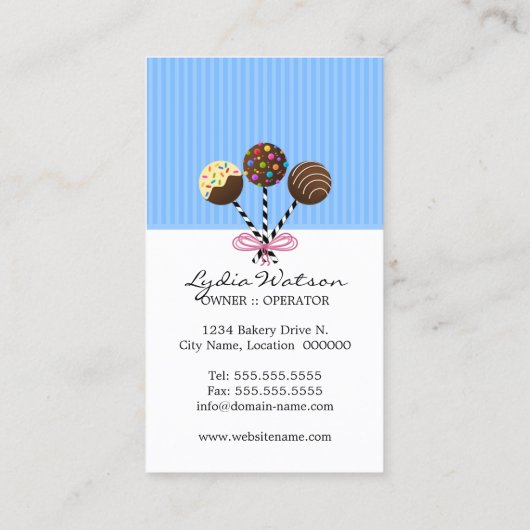 Poppen bakkerij visitekaartje (Achterkant)