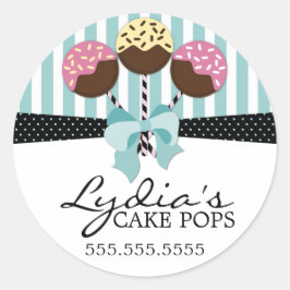 Poppen bakkerijdozen ronde sticker