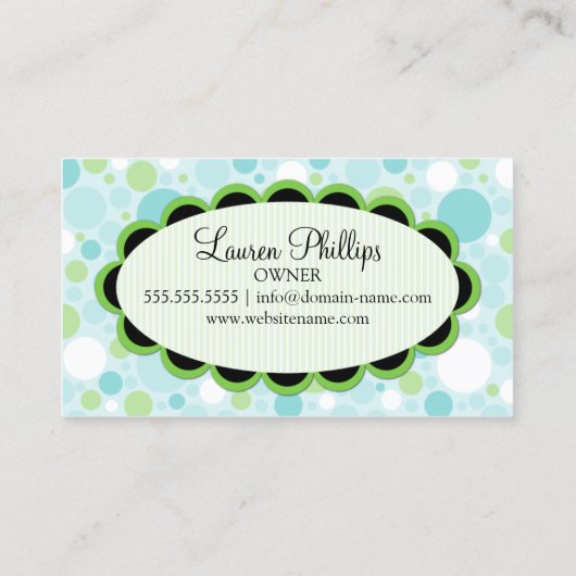 Poppen bekerglas visitekaartje (Achterkant)