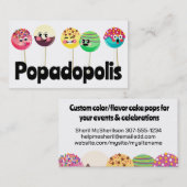 Poppen bruiloft bakkerijsnoepjes bakken visitekaartje (Voorkant / Achterkant)