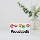 Poppen bruiloft bakkerijsnoepjes bakken visitekaartje (Staand voorkant)