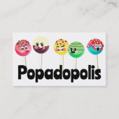 Poppen bruiloft bakkerijsnoepjes bakken visitekaartje (Voorkant)