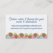 Poppen bruiloft bakkerijsnoepjes bakken visitekaartje (Achterkant)