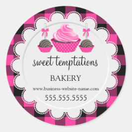 Poppen buffelbakkerij voor koekjes en taart ronde sticker