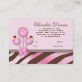 Poppen Cadeaubon Zebra roze bruine retro Kortingskaartje (Achterkant)