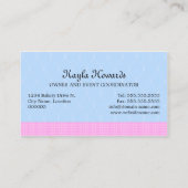 Poppen Cupcake Dessert Tables Visitekaartje (Achterkant)