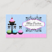 Poppen Cupcake Dessert Tables Visitekaartje (Voorkant)
