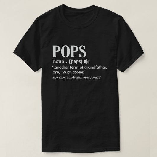 Poppen Definitie Grappig Betekenis Cool Opa Gift T-shirt (Design voorkant)