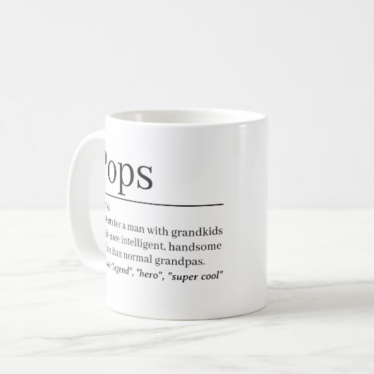 Poppen Definitie Mok ·Gepersonaliseerde Opa Gift (Voorkant links)