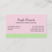 Poppen dessert tabellen visitekaartje (Achterkant)