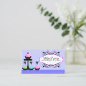 Poppen dessert tabellen visitekaartje (Staand voorkant)