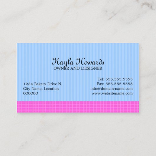 Poppen desserts Visitekaartjes (Achterkant)