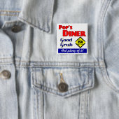 Poppen Diner Keuken Gezegde Pinback Vierkante Button 5,1 Cm (In situ)