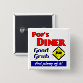 Poppen Diner Keuken Kunst Button (Voorkant /achterkant)