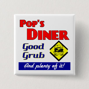 Poppen Diner Keuken Kunst Button