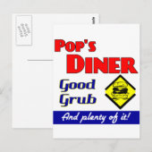 Poppen Diner Kitchen Art Briefkaart (Voorkant / Achterkant)